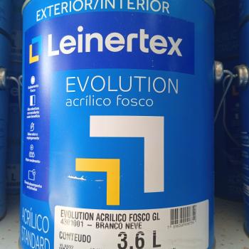 TINTA EVOLUTION ACRILICO FOSCO GALAO 3,6 L - BRANCO NEVE -