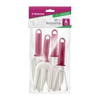 KIT FERRAMENTAS JARDIM 4PC MET/PLAST BD