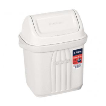 LIXEIRA RETANGULAR 6L C/ PEDAL PLAST BR
