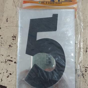NUMERO (5) NO VIDRO RECIDENCIAL