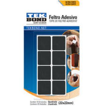 ADESIVO FELTRO QUADRADO PRETO
