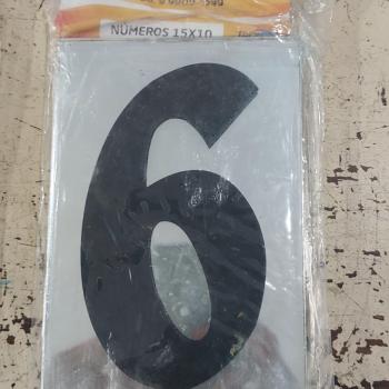 NUMERO (6) NO VIDRO RECIDENCIAL