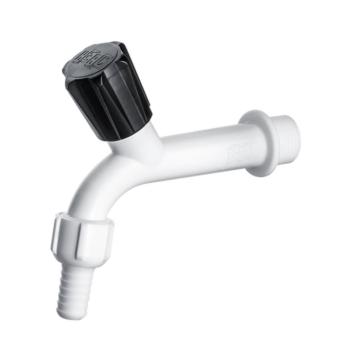 TORNEIRA P/TANQUE 10CM C/BICO BRANCO PLASTICA 1/2”
