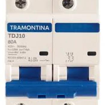 DISJUNTOR DIN BIPOLAR  80A TRAMONTINA
