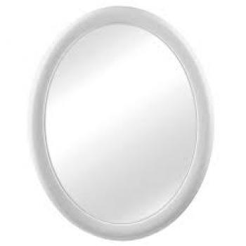 ESPELHO OVAL CON MOLDURA 3PZ - BLANCO