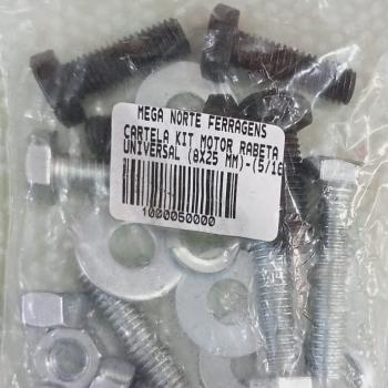 KIT PARAFUSO  MOTOR RABETA UNIVERSAL (8X25 MM)-(5/16X1.1/2)