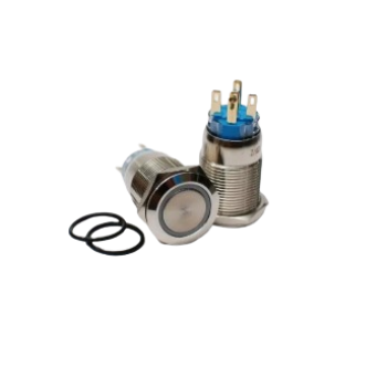 Botão Pulso 19mm LED branco 12/24V RING