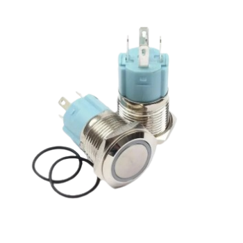 Botão liga/desliga 19mm LED branco 12/24V RING