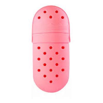 Estojo Escolar Silicone Rosa 20x7,6x4cm Kaz