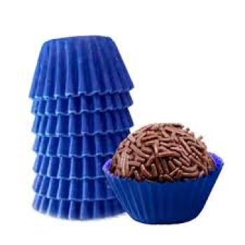 Embalagem para Doces nr5 Forminha Azul Pacote com 100 Unidades - Prafesta
