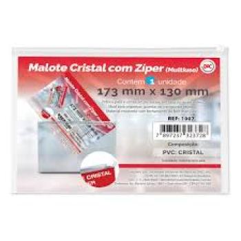 Pasta Malote Cristal com Ziper ( Multiuso )173x 130mm Dac
