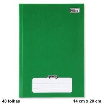 Caderno Brochura 1/4 Capa dura, 48 fls KBOM! Vede - Animativa