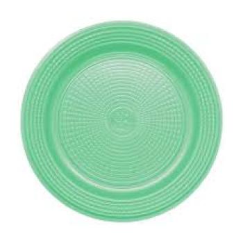 Prato de Papel 15cm  Verde com 10 Unidades - Kid Art