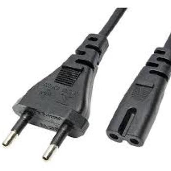 Cabo de Energia Bipolar 80cm Tomada Padrão Universal 2 pinos Lukton