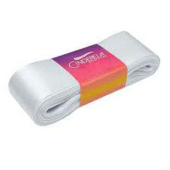 Fita de Cetim Tecida 10mx 30mm Branco Cinderela