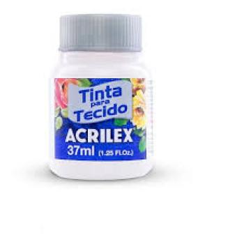 Tinta para Tecido Fosca Branco 37ml Acrilex