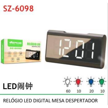 Relogio Led Digital de Mesa com Despertador SZ6098