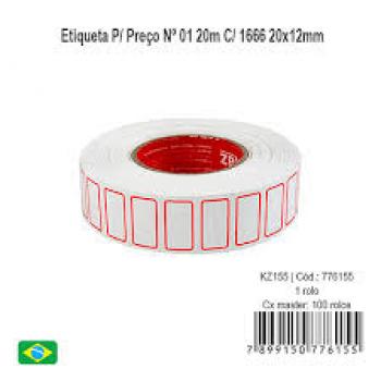 Etiqueta L01 para Preço 20M 20X12MM