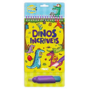 Livro de Colorir Aqua Book  Dinos com  Pincel - Magic