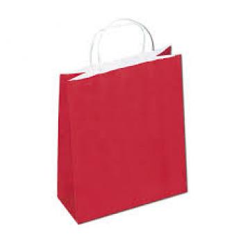 Sacola Kraft Vermelha 26,5x31x10 - Zamberetti