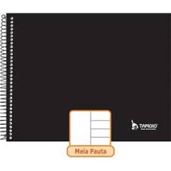 Caderno para Desenho Universitário (capa dura) Meia Pauta 96fls Neutro - Tamoio