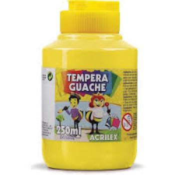 Tempera Guache 250Ml  Amarelo Limão - Acrilex