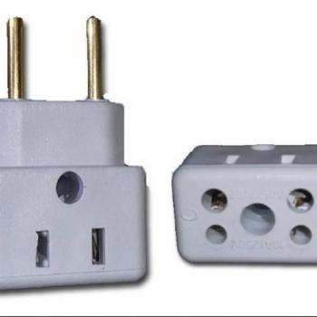 Adaptador Tomada Benjamin 10A 20A Plug Pino Grosso 250v Plugue T - Bivolt -®