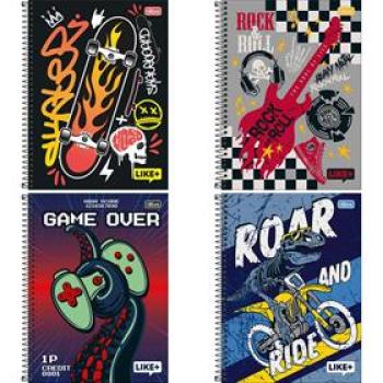 Caderno 10x1 Capa Dura Like+ 200 Folhas Masculino - Tilibra - Avulso