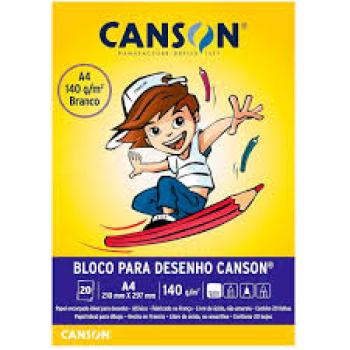 Bloco de Desenho A4 140g 210x297 Branco Canson