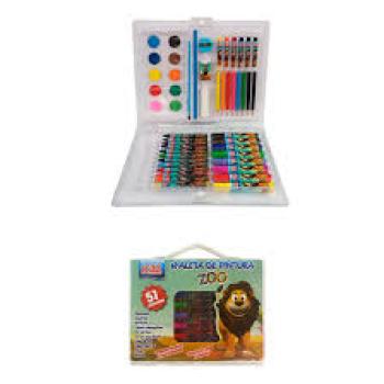 Maleta para Pintura 51 Peças Zoo. Kaz