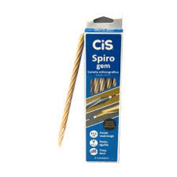 Caneta Esferográfica Cis Spiro 0,7mm Azul - Sertic - Valor por Unidade