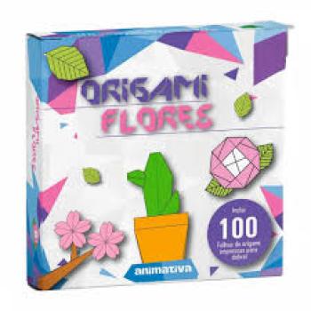 Origami Flores Box c/100 folhas para Dobrar - Animativa