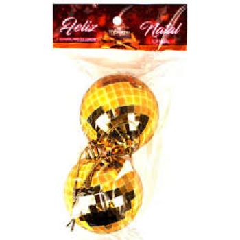 Bola de Natal Tamanho 6cm com duas Unidades