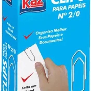 Clips para Papel Kaz Nr 2/0 - com 100 Unidades