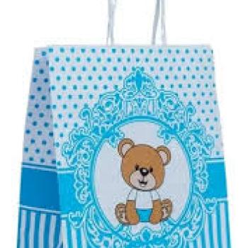 Sacola para Presente Estampada  26X32X12-KZ5207M
