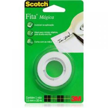 Fita Invisível Scotch 810 Corta Fácil 12 mm x 20 m - 3M - Fita Magica