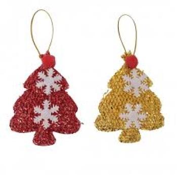 Pendente Arvore 7,5 Brilhante Color 2 Peças Natal