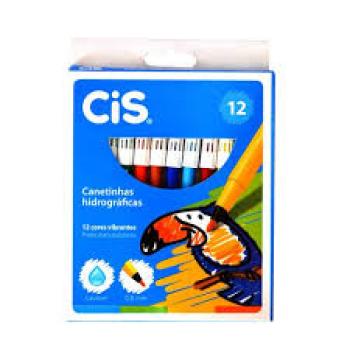 Canetinhas Hidrográficas Lavável CIS 12 cores