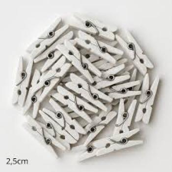 Mini Prendedor  de Madeira 2,5CM 30 Peças