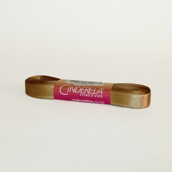 Fita de Cetim Tecida 10mx10mm  Ouro Velho -Cinderela*