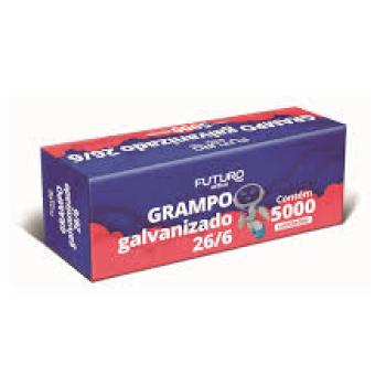 Grampo Galvanizado 26/6 COM 5.000 Grampos - Futuro