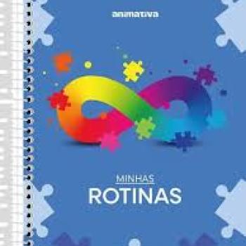 Caderno Espiral Capa Dura 1/4 176 Folhas Minhas Rotinas Animativa - REF. 11081