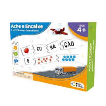 Jogo Ache e Encaixe Silabas/Quantidades 62 Peças Idade 4+ Pais & Filhos