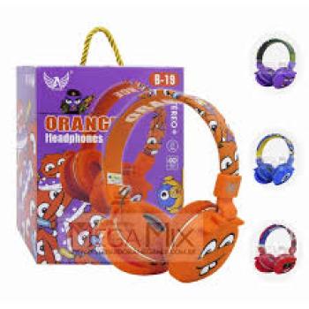 Orange Headphones Bluetooth Altomex - B-19