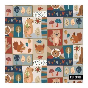 Papel de Presente 50x60 Couche Folhas Valor por Unidade