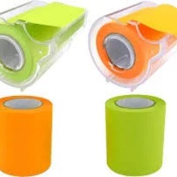 Bloco Rolo de Notas Adesivas  4 Cores 8m cada - Importado