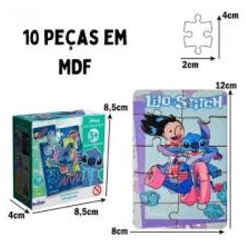 Jogo Quebra Cabeça 10 Peças Lilo Stitch Sortido