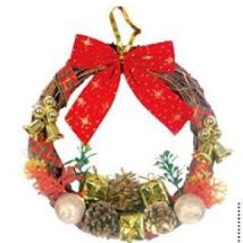 Guirlanda 19cm Sisal Pinhas e Presente