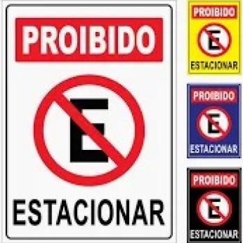 Placa de Indicação Proibido Estacionar Garagem 20x30cm Pacific Flowers