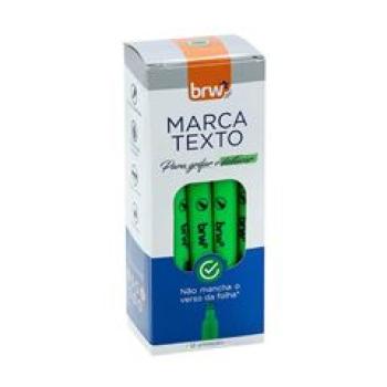Caneta Marca Texto BRW Cor Verde -Valor por Unidade